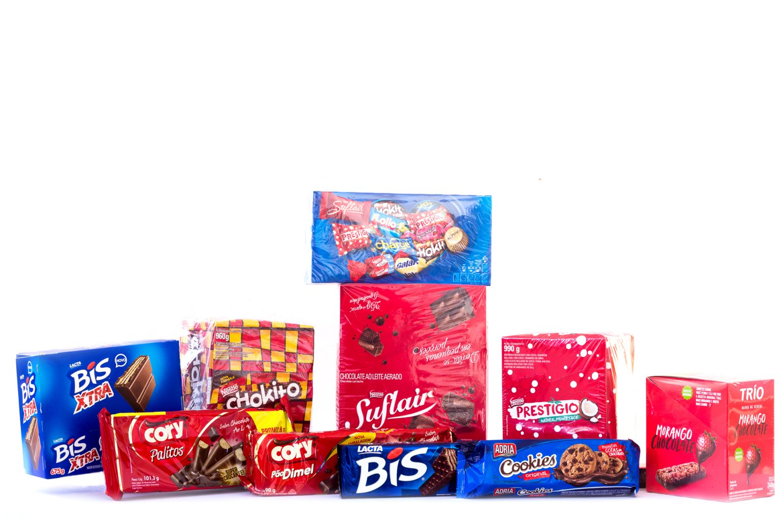 Chocolates das maiores marcas do mercado Nosso Doce