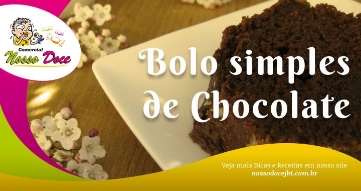 Bolo de chocolate simples!